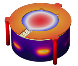 脉冲激光沉积装置中使用的电阻加热器的模型。