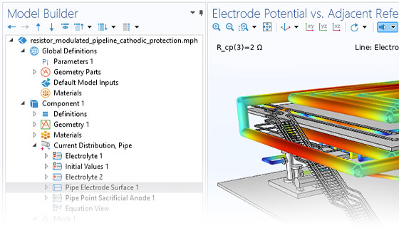 “模型”的写视图，其中突出显示显示显示电电表面表面节点节点节点；“图形”窗口窗口中模型。。。。。。