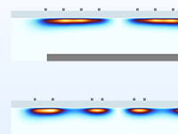 两个ICP反应器图的特写视图显示了吸收功率。