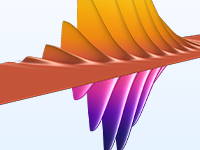 激光束模型的特写视图显示了第二个谐波生成。
