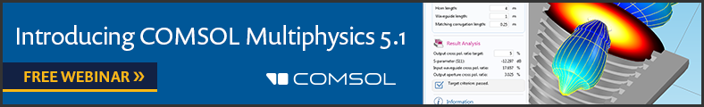 加入我们的免费网络研讨会突出显示comsol 5.1