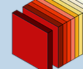 以红色，白色和黄色显示的SSFB的P3D模型。