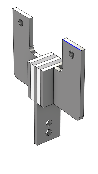 一个边缘蓝色的粘弹性阻尼器的模型表示曲线/边缘是什么。