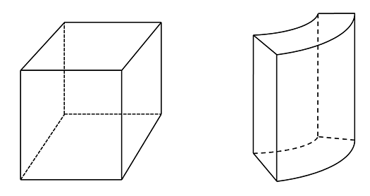 简单的立方体柱形壳几何