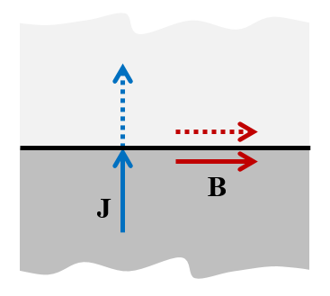 图示解释磁绝缘边界条件。