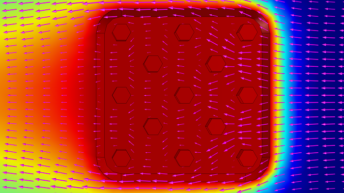 XY散热器的视图。