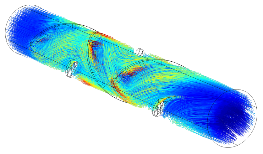 层流层流模型中粒子追踪图追踪图