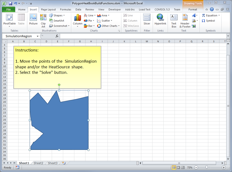 在Excel工作簿中编辑多边形。