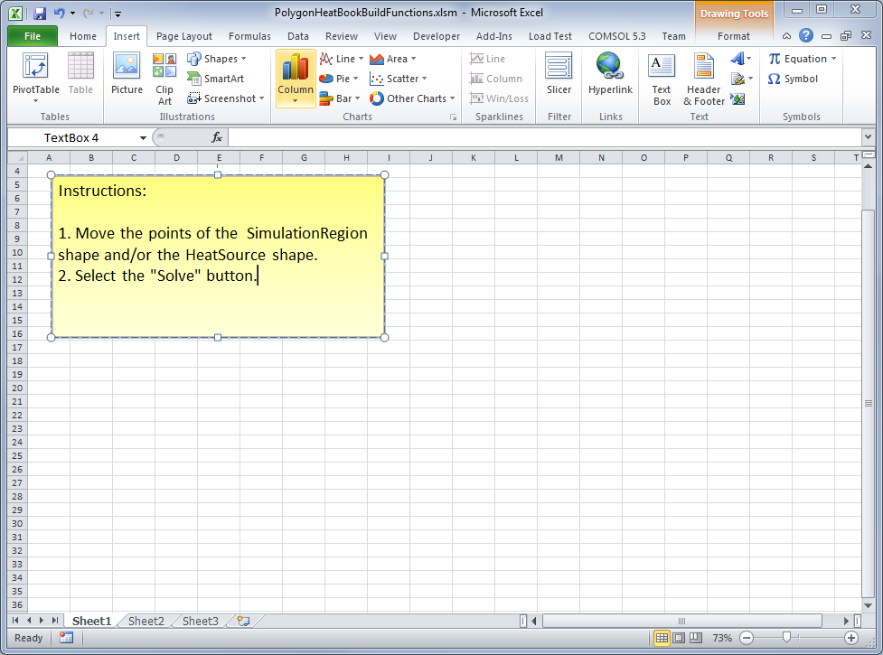 将文本框插入Excel工作簿中。