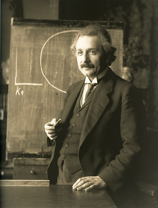 阿尔伯特·爱因斯坦的照片。