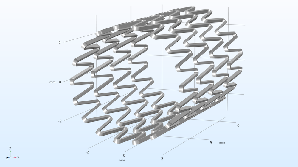 自膨胀式支架的几何模型
