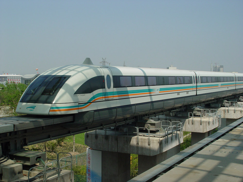 上海磁列车的照片。