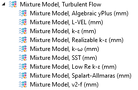 混合物模型湍流模型结合界面