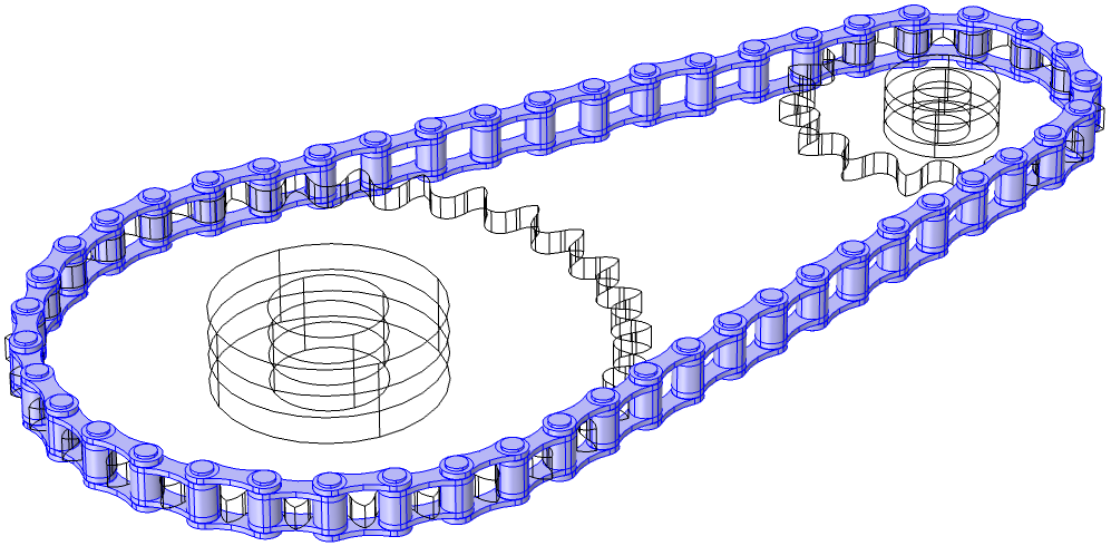 该图刚性域时在模型选择所有所有链节板。