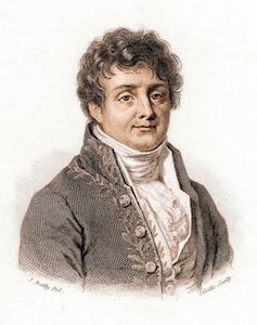 约瑟夫·傅里耶（Joseph Fourier）的颜色插图。