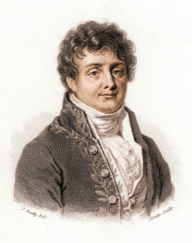 约瑟夫·傅里耶（Joseph Fourier）的彩色肖像。
