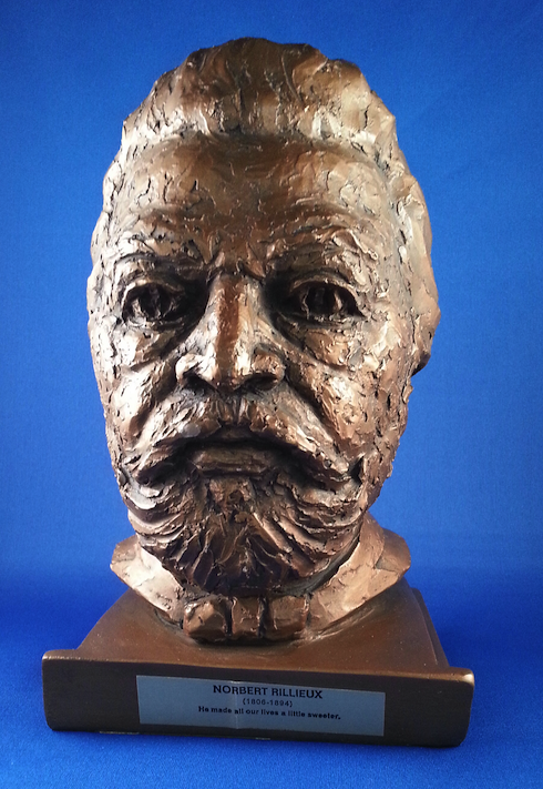 Norbert Rillieux的青铜半身像的图像。