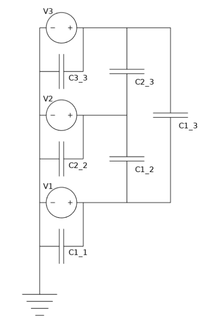 相应的电路图电路图，带有各种，带标签，带种标记，V3，c3_3_3_3_3_C2_3，v2 v2 v2 c1_3 c1_3 c2_2 c1_2 c1_2 c1_2，v1 v1 v1 v1 v1 c1_1。c1_1。
